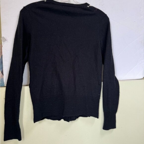 Willi Smith Vintage Y2K 100% Merino Wool Argyle Cardigan Sweater Preppy Minimal - Picture 4 of 15